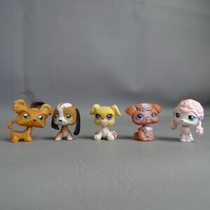 LPS Littlest Pet Shop Lot Poodle Dog Shi Tzu Poodle Boxer Beagle Dog